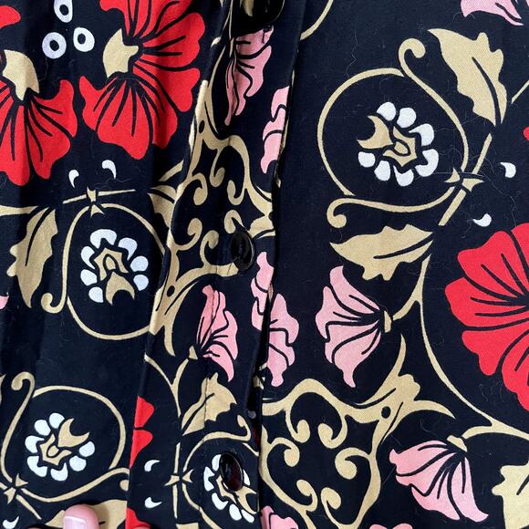 Zuri Dark Floral Print Sleeveless Dress - X-Small - Picture 8 of 10